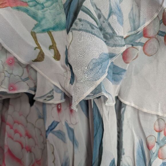 Matthew Williamson Iconic  Runaway Silk Layered Empire Waist Gown Size Small - Picture 14 of 16